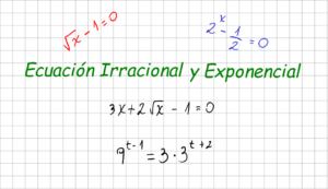 Ecuación Irracional por cambio de variable y ecuación Exponencial