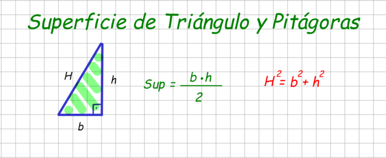 Superficie de Triángulo y Pitágoras