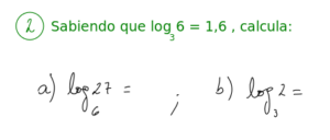 Ejercicio de logaritmo