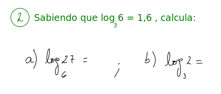 Ejercicio de logaritmo